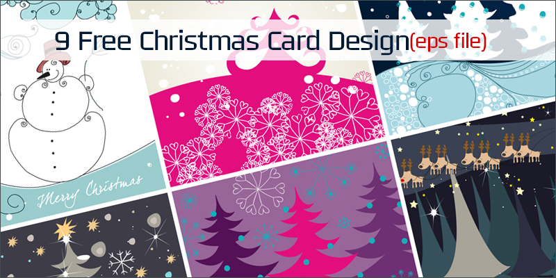 9 Free Christmas Card (Ai file)