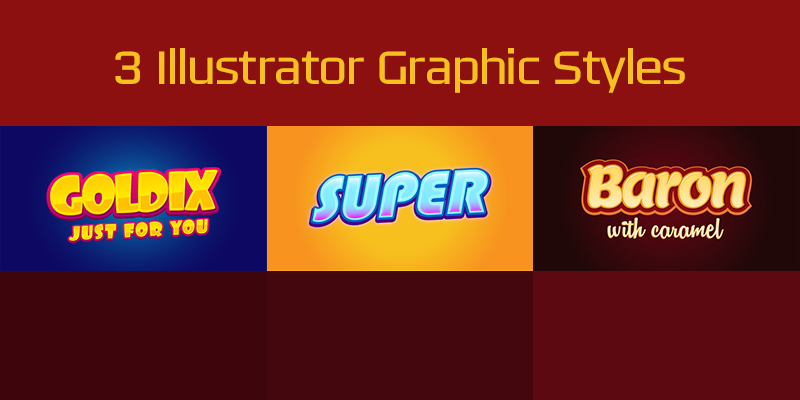 Free 3 Illustrator Graphic Styles (Ai)