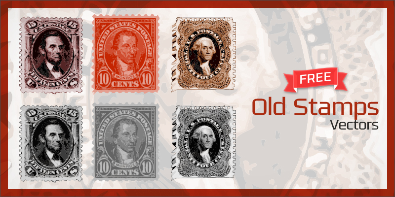 Free Old Stamps Vectors (Ai)