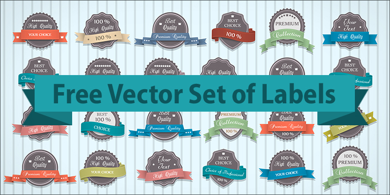 Free Vector Set of Labels (Ai)