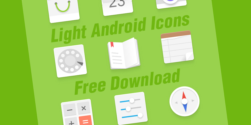 Free Light Android Icons Set (Psd)