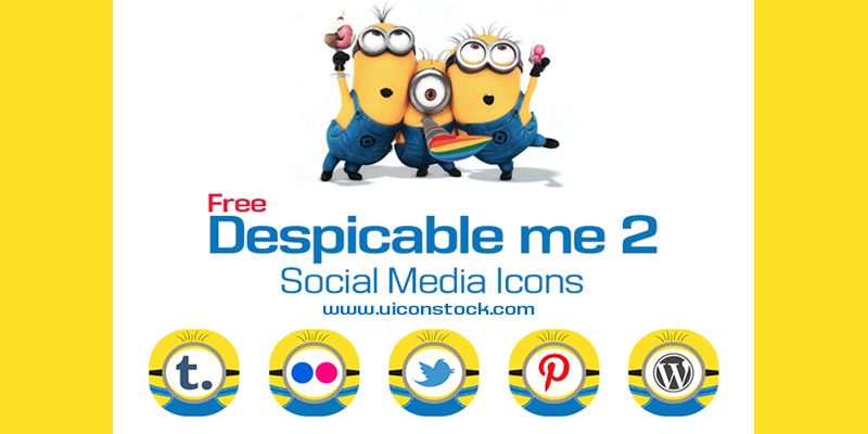 Free Despicable Me 2 Social Media Icons (Ai & Pngs)