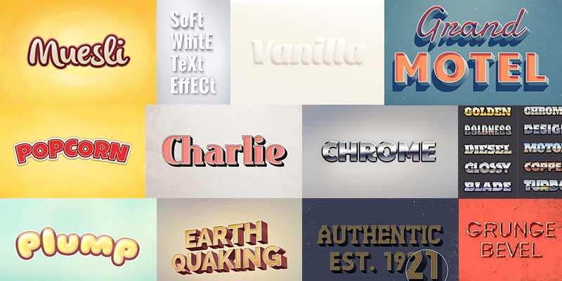 Best 10+ Free Text Effects 2014