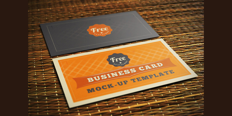 Free Business Cards Mock-up Template 2014