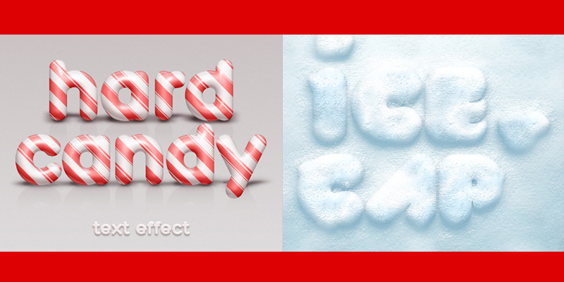 Free Candy & Ice Text Effects