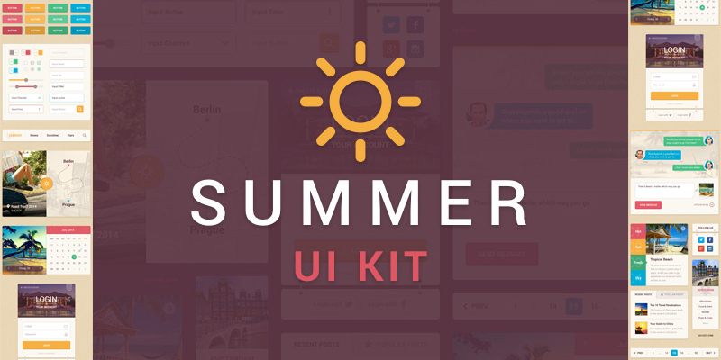 Summer UI Kit 2014 (Psd)