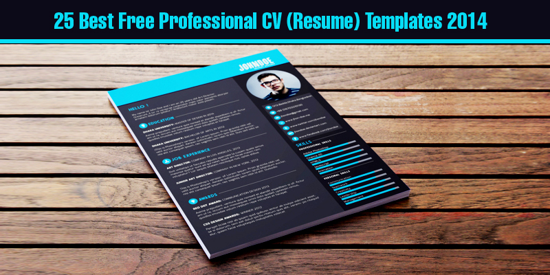 25 Best Free Professional CV (Resume) Templates 2014