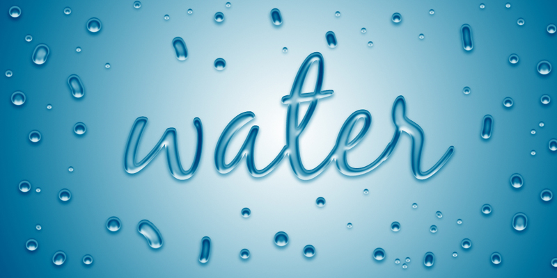 Free Water Bubble Text Effect PSD Template