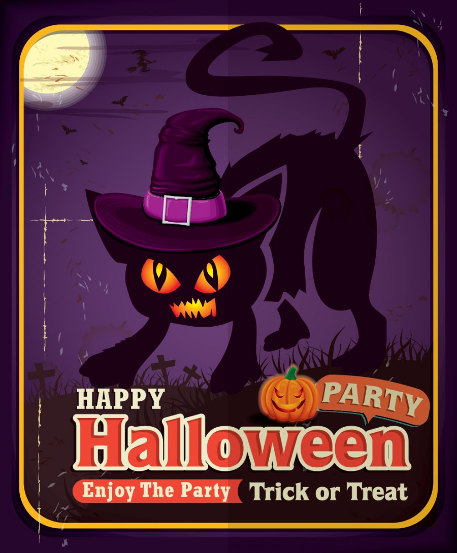 Download 5 Free Halloween Party Vector Designs