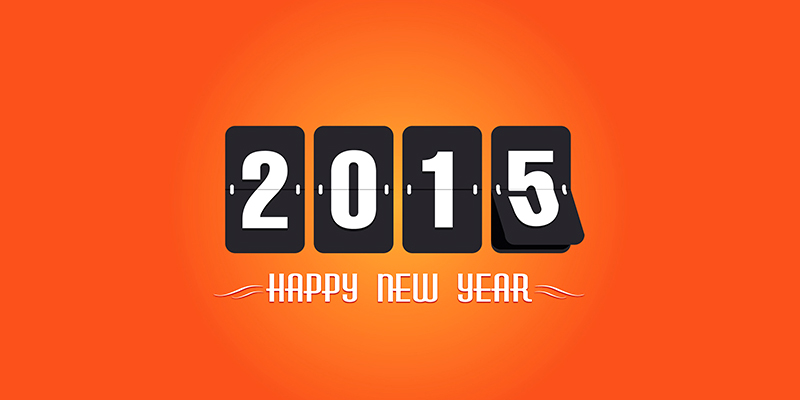 25 Free Vector Happy New Year Greetings Cards 2015 Collection