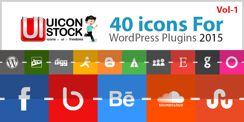 Free 40 Icons For WordPress Plugins Vol-1