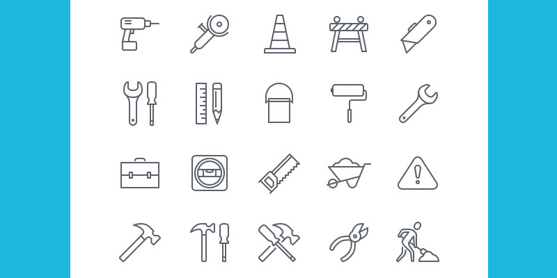 50 Free iOS8 Construction Icons 2015