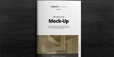 Free A4 Brochure Mock-up Title and Inside Psd
