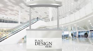 Free Promotion Counter Mockup For Advertisement