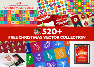 520+ Newest Free Christmas Vector Collection