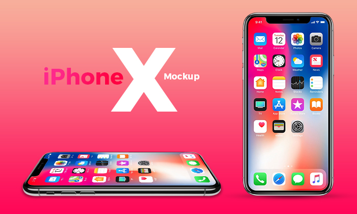 Free iPhone X Mockup With 2 Angles