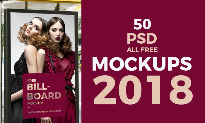 50 Newest All Free Mockups of February 2018