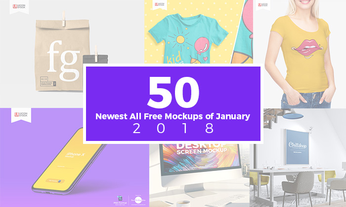 50 Newest All Free Mockups of January 2018