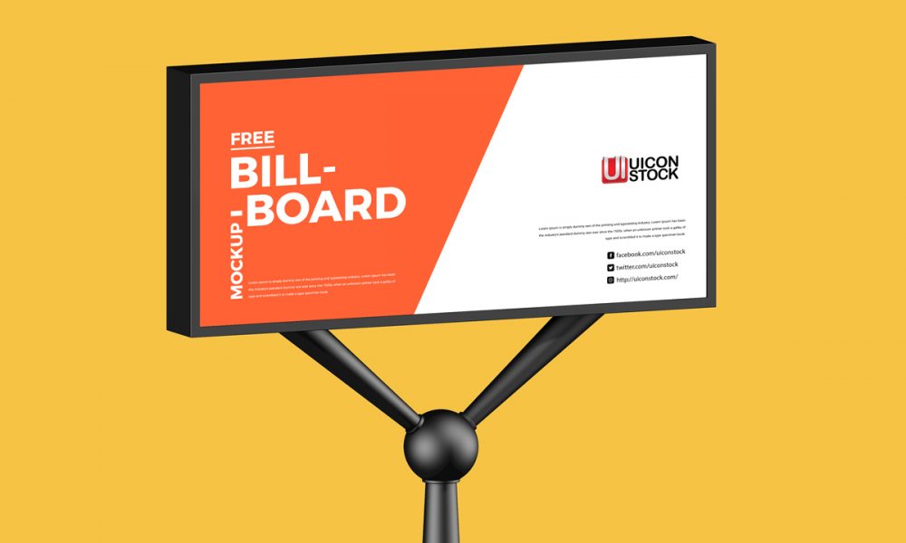 Free PSD Advertisement Billboard Mockup 2020