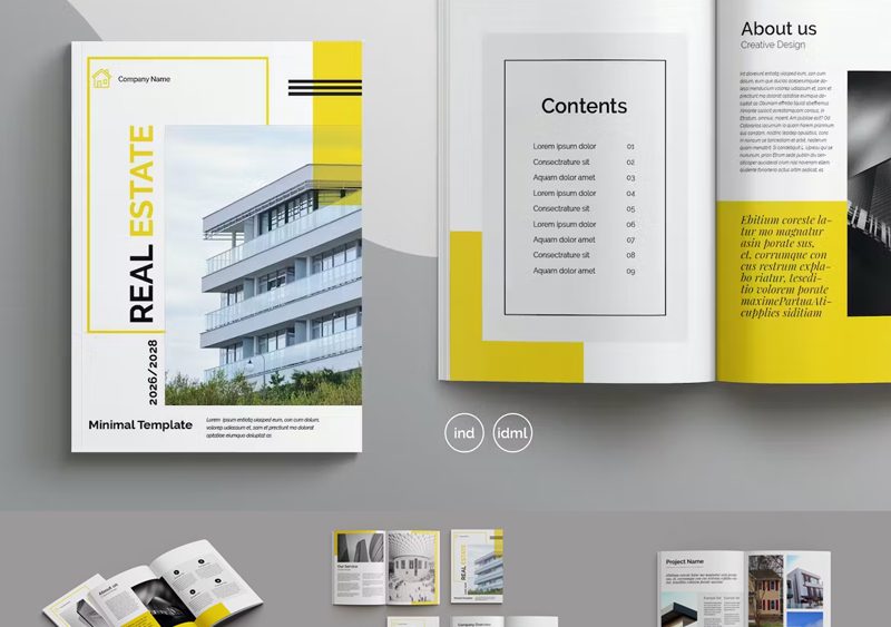 16 Pages Real Estate Brochure Design Template