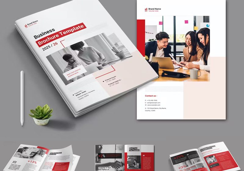 20 Pages INDD Corporate Brochure Template