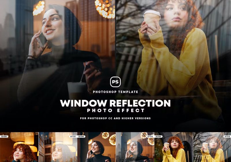 Window Reflection Photo Photoshop Effect